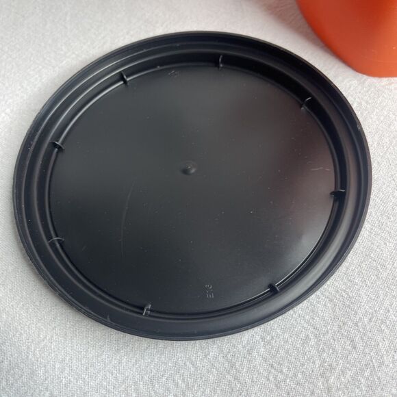 Folgers AromaSeal Vintage Tupperware 11” Tall Orange Black Lid Coffee Rare - Picture 12 of 15